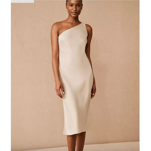 BHLDN Audrie Satin Dress 6 Anthropologie NWT - Picture 1 of 5